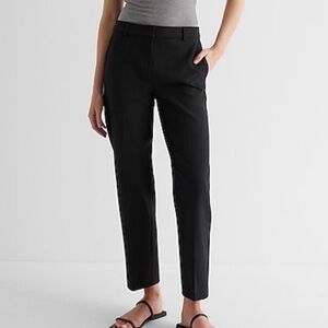 Express Black Editor Studio Stretch Twill Midrise Straight Ankle Pants 0S 0P